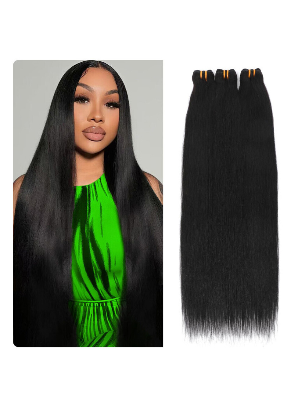 16A Straight Human Hair Bundles 12” YakI Premium Purple Pack 100% Human Hair